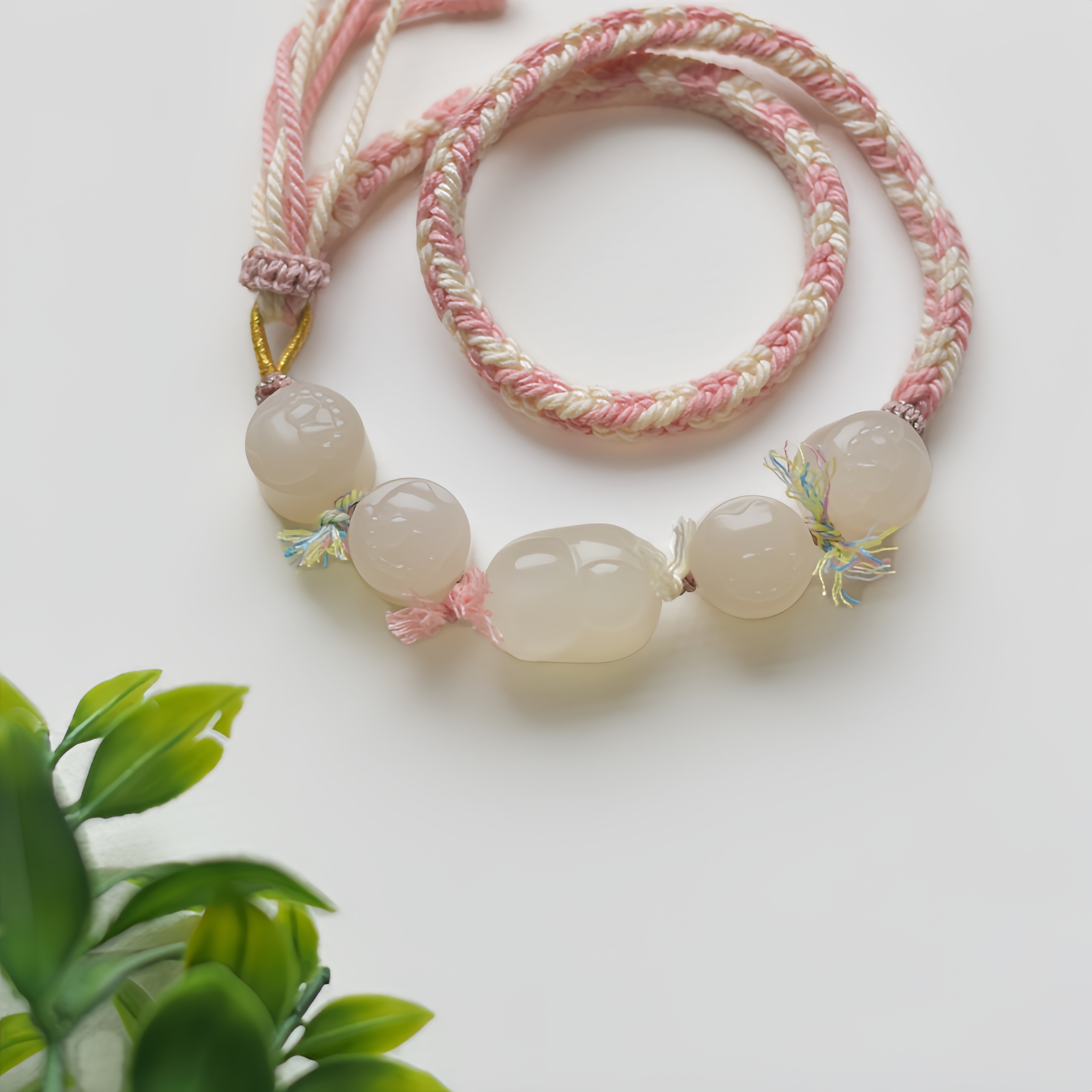 天然和田玉猫咪吊坠猫猫手把女士单圈猫手牌手工百搭猫咪手链女款