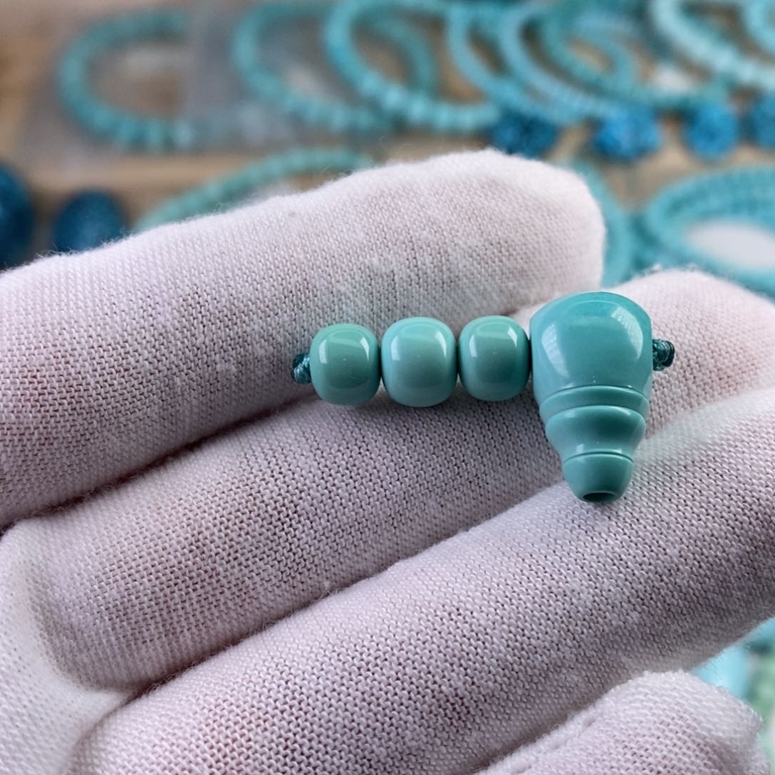 绿松石珠宝奇石未镶嵌三通套装