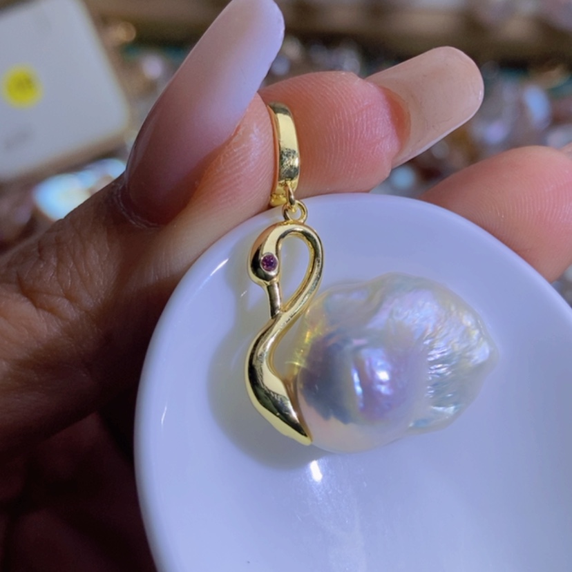 【闪购商品】淡水珍珠天然珍珠（微瑕）合金
