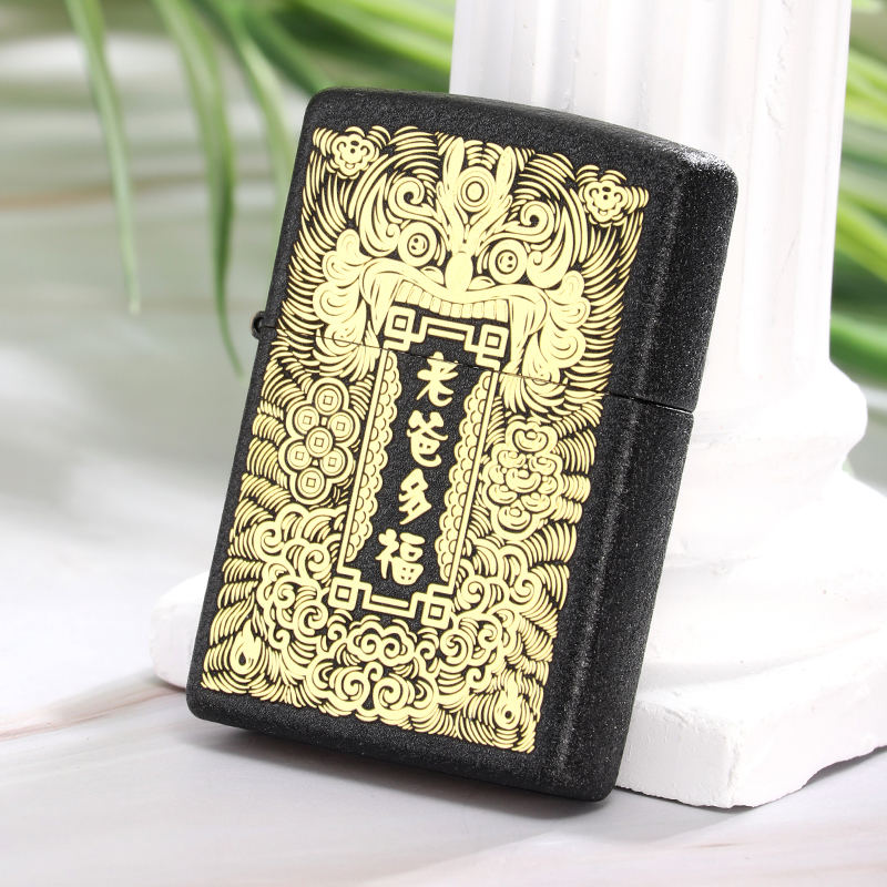 zippo打火机老爸多福送父亲礼物孝心中秋礼盒男士原装防风DYJ1