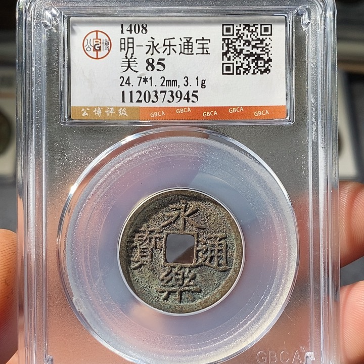 铜 ZL评级盒子币一个3945