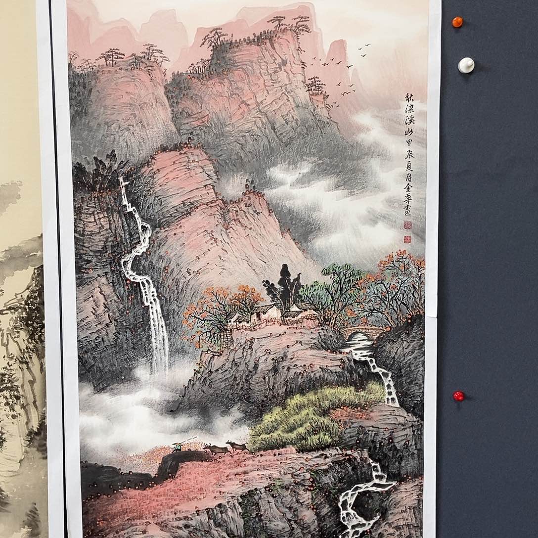 国画金登华手绘作品欣赏70.140