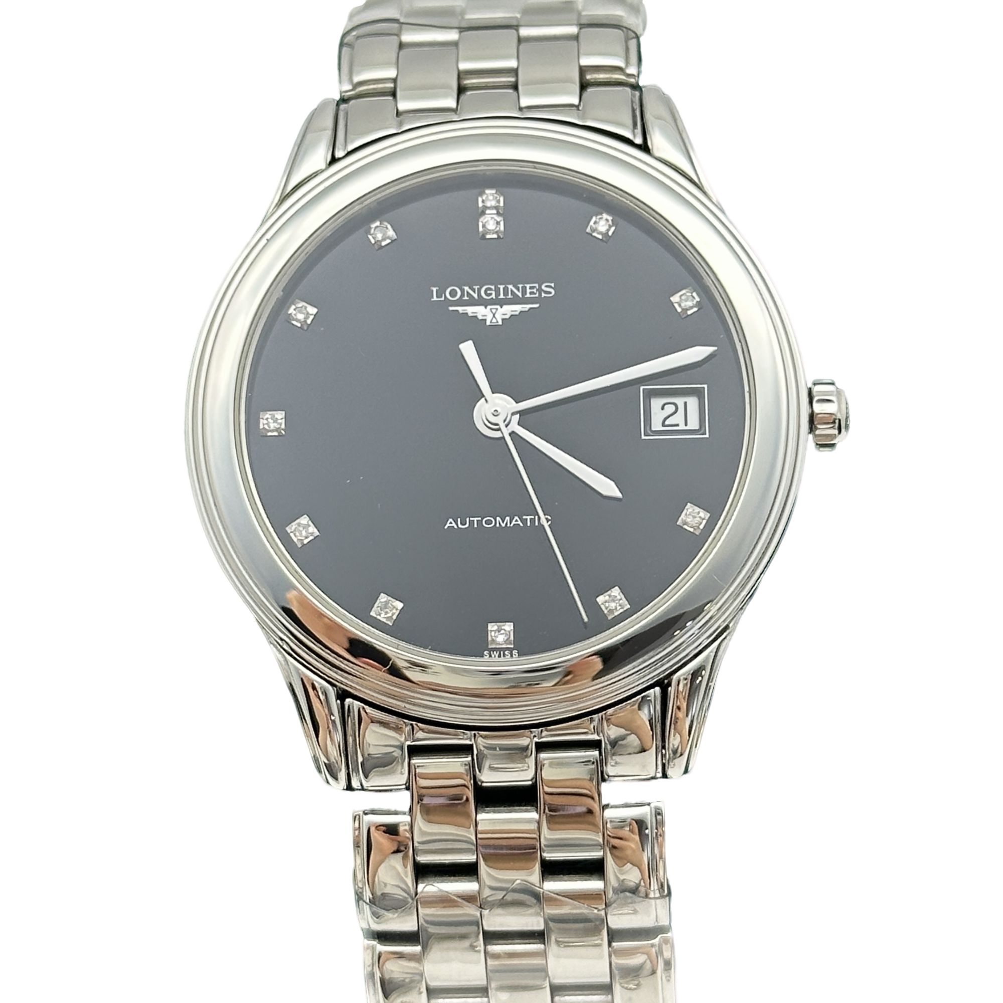 99新 Longines/浪琴 军旗/臻耀/男机械黑盘/774/公价15100/35.6MM