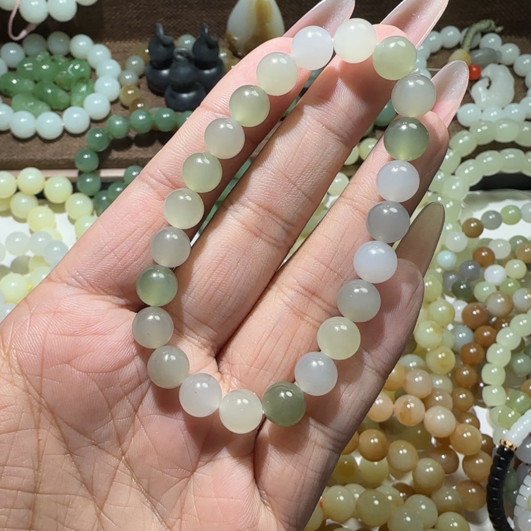 和田玉未镶嵌手链