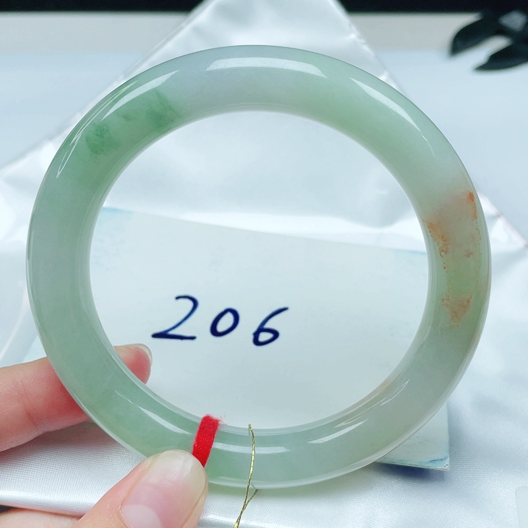 翡翠未镶嵌手镯（圆镯）圆条59