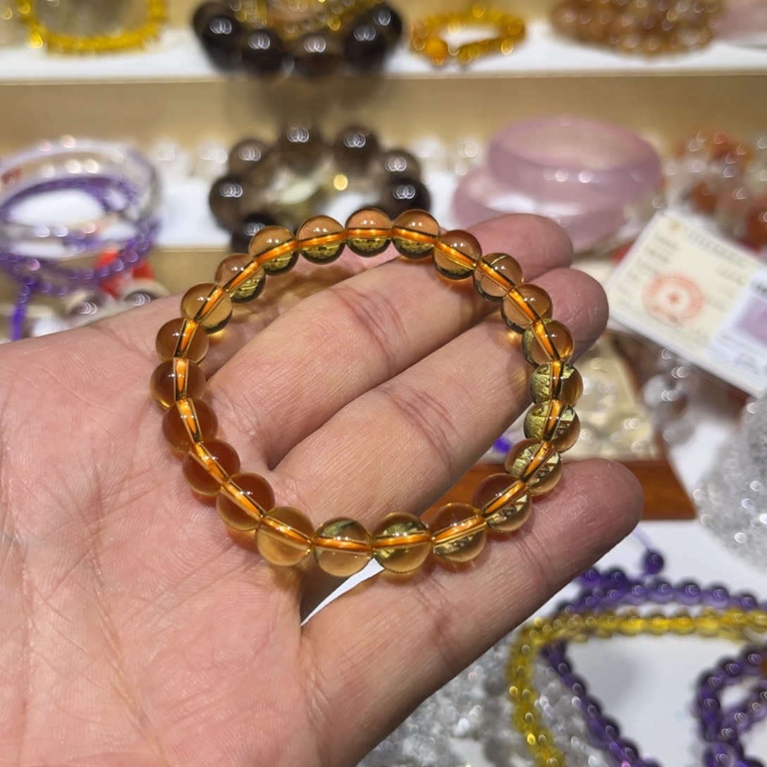 非金属巴西暴力黄8m手串