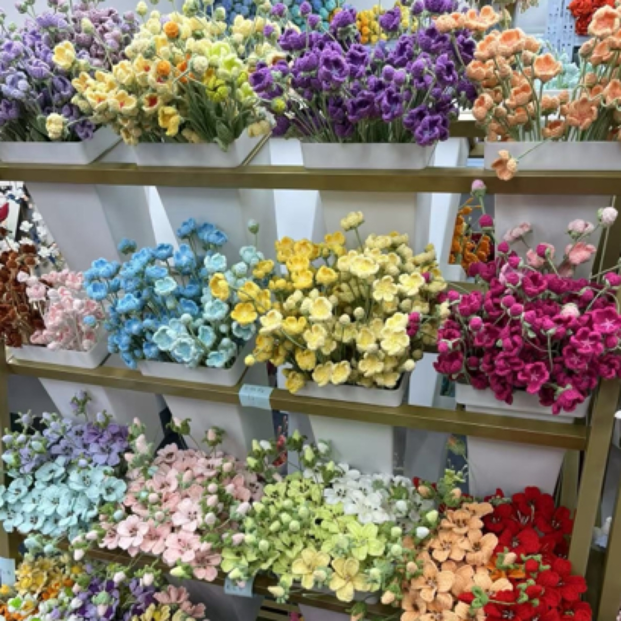 ①非遗文化手工编织成品毛线针织花（非质量问题不退不换）。