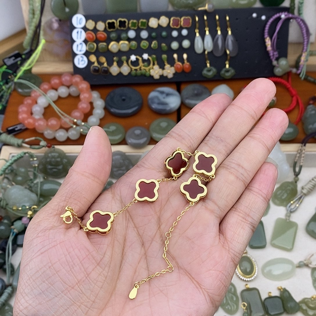 玛瑙银S925镶嵌手饰