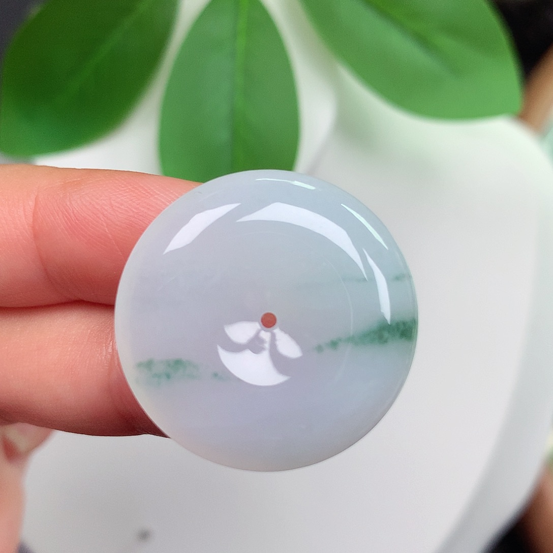 颈饰未镶嵌翡翠平安扣 27x6.1mm