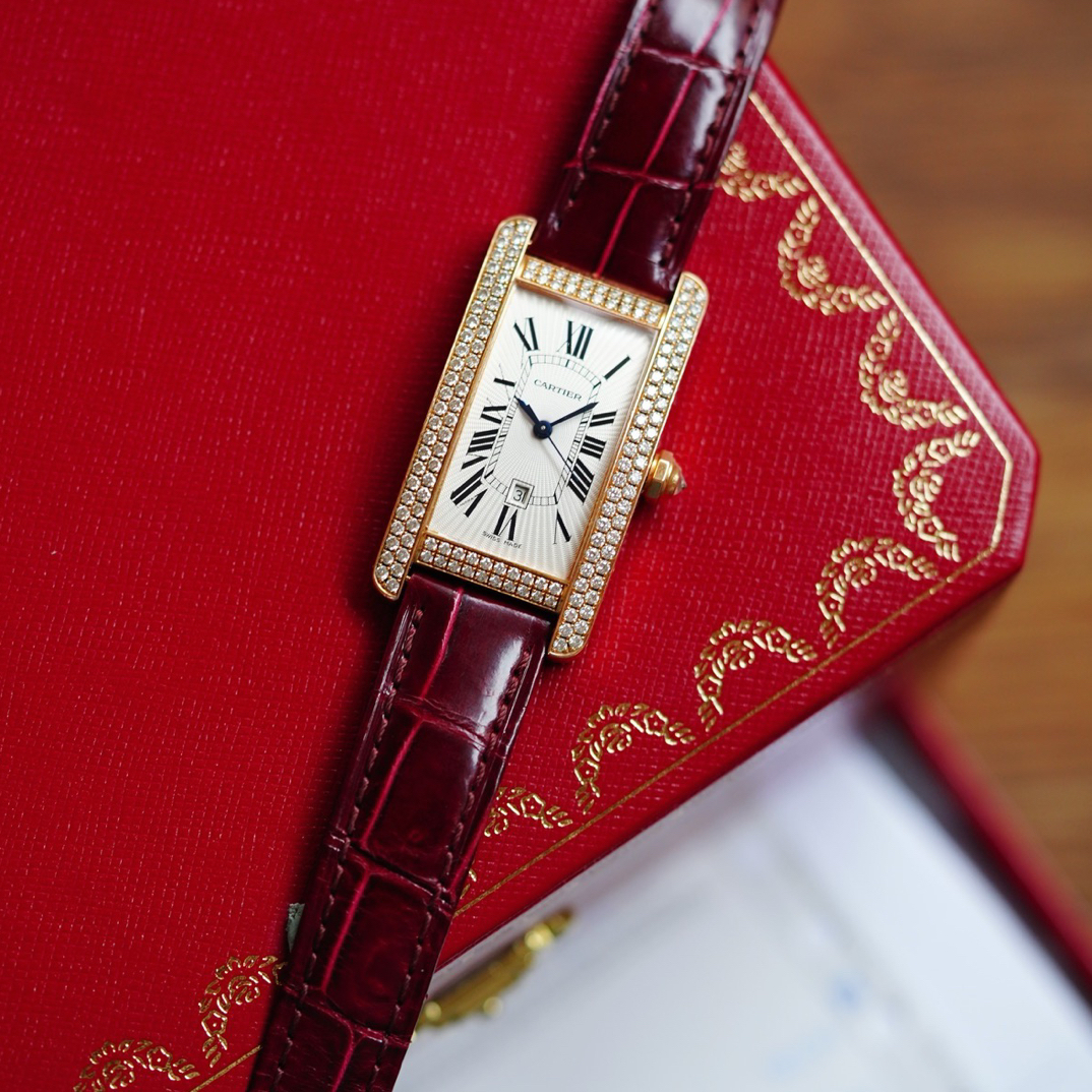 99新 Cartier/卡地亚 卡地亚坦克系列单表18K玫瑰金