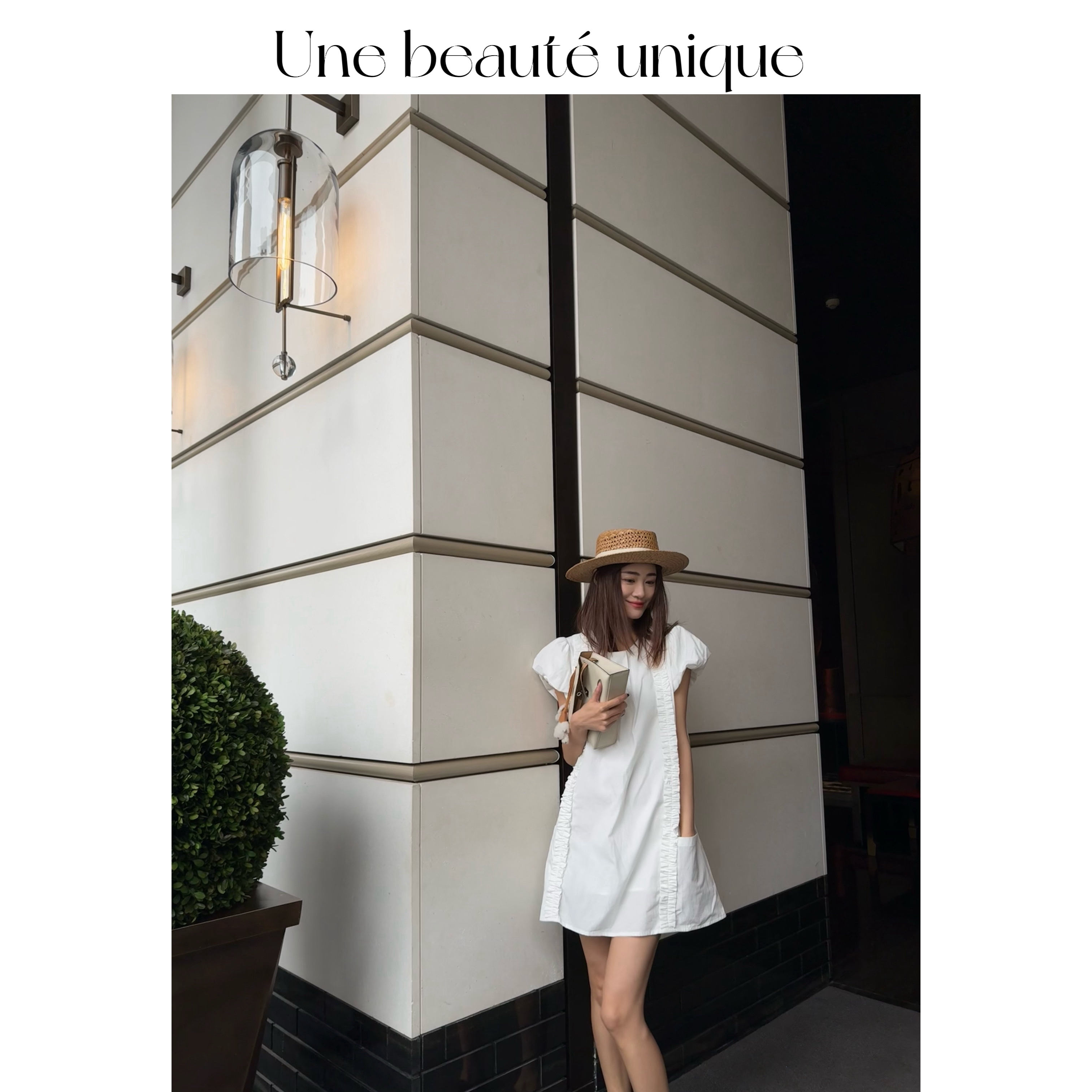 【伊赫拉瓦】气质休闲夏季宽松百搭时尚显瘦圆领轻奢设计师连衣裙