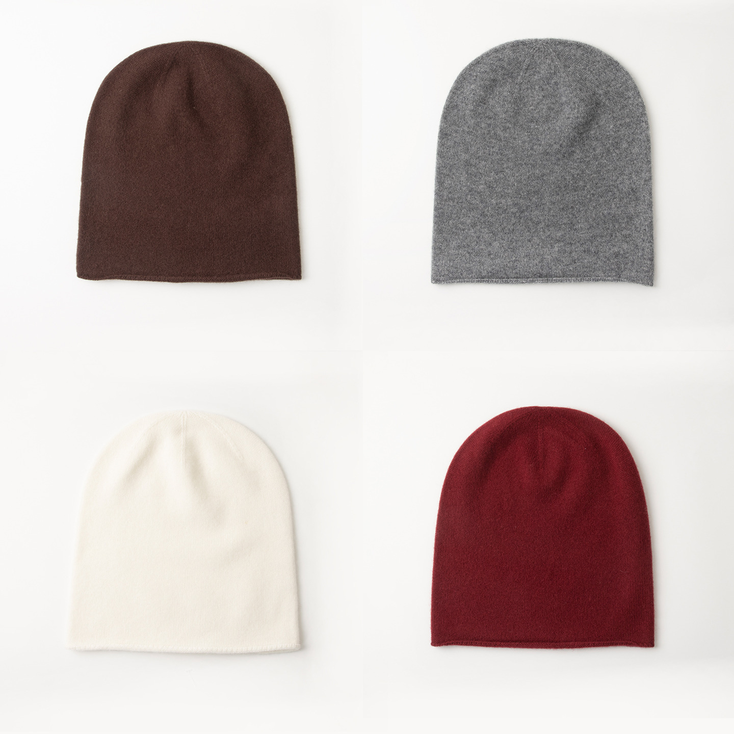 anna aneae100羊毛冷帽堆堆帽女秋冬季大头围显脸小包头针织帽子