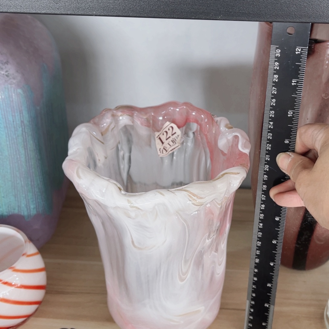 琉璃122有手工痕迹 花瓶摆件