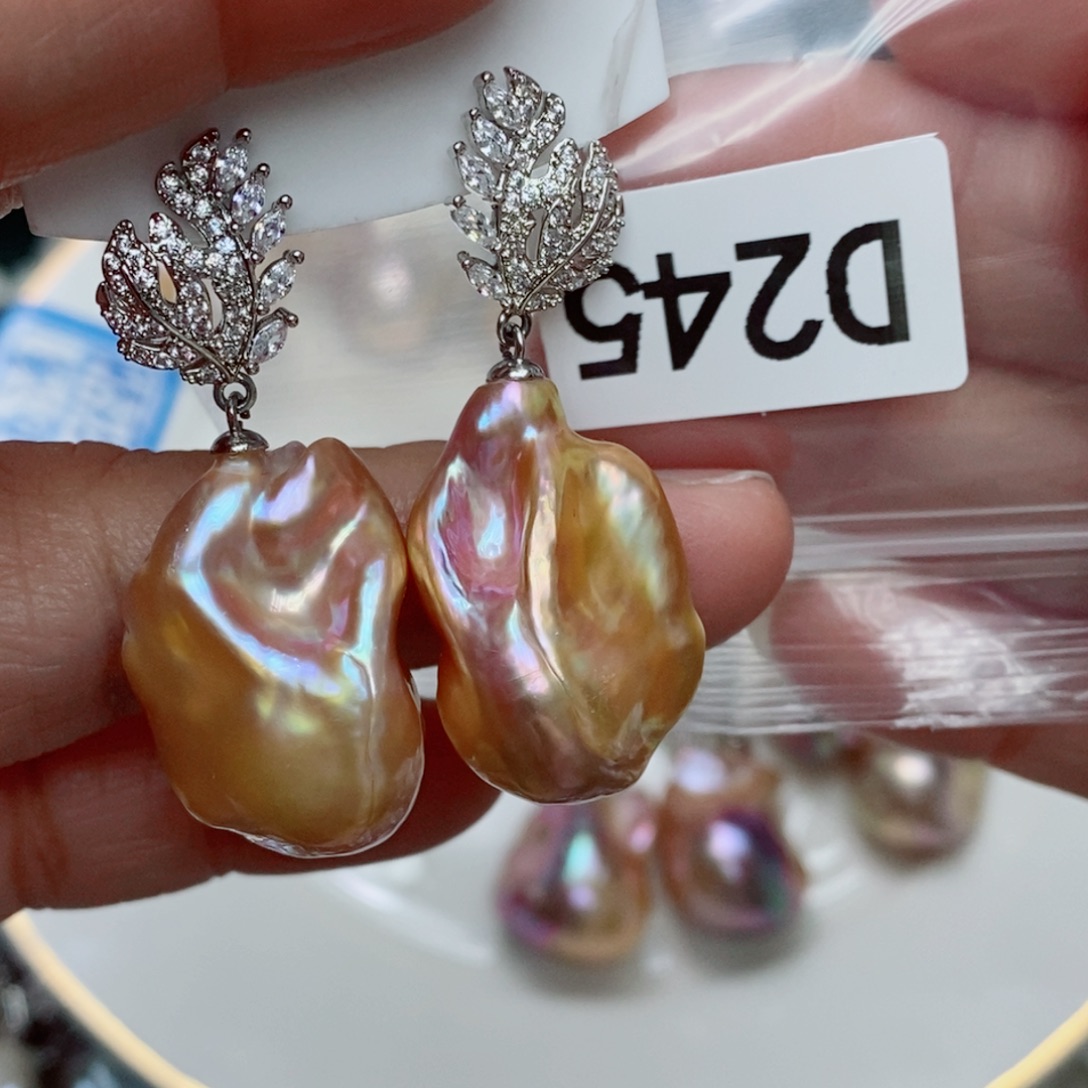蓝***花淡水珍珠银S925镶嵌其他