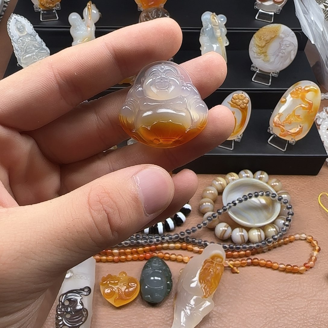 玛瑙/玉髓未镶嵌吊坠(不含链)