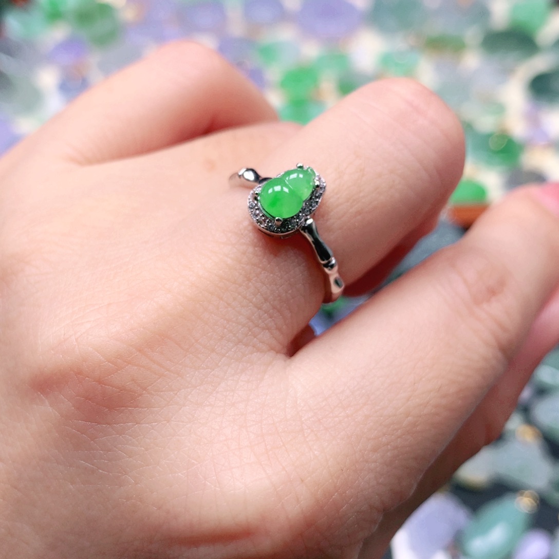 翡翠银S925镶嵌吊坠(不含链)