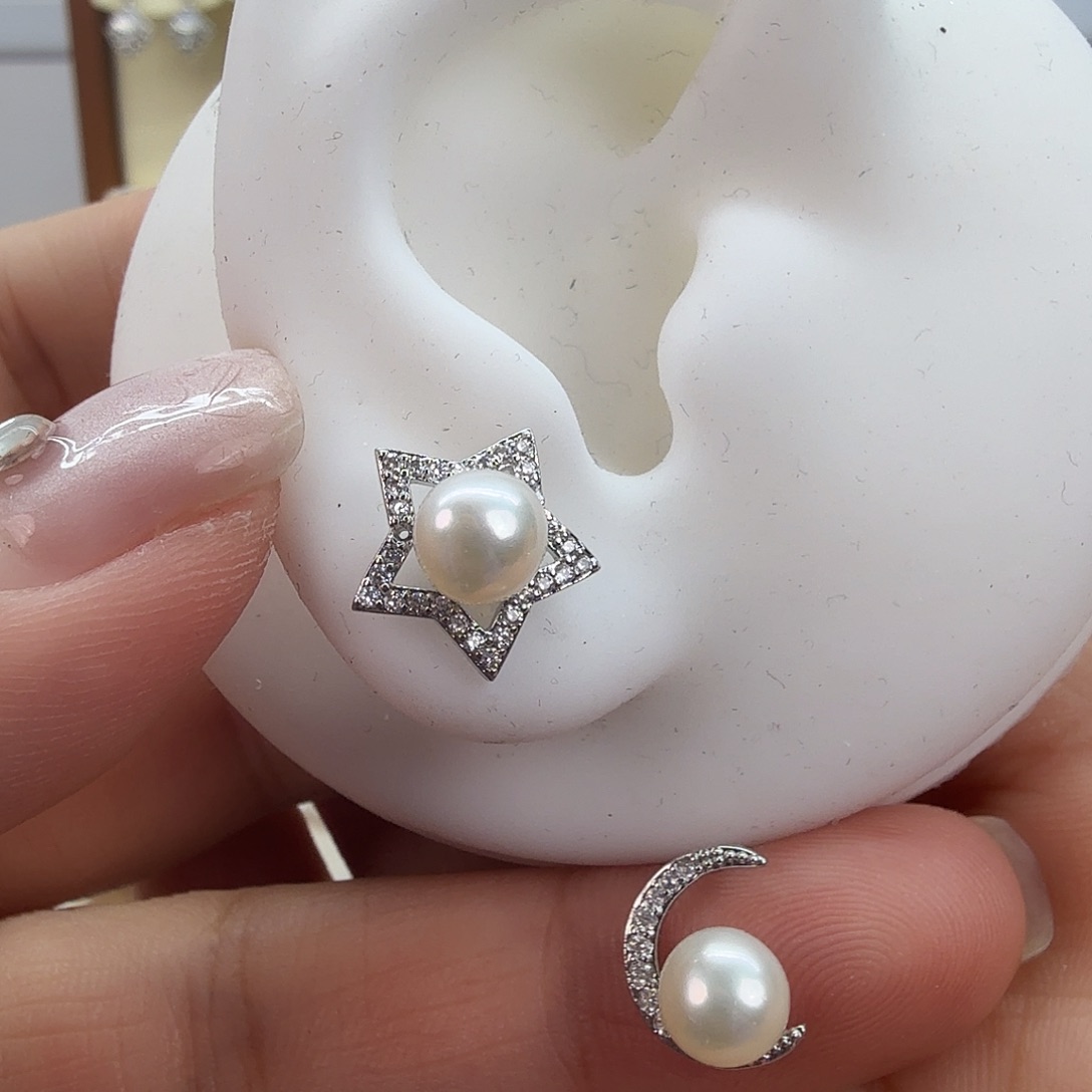 未镶嵌淡水珍珠耳饰