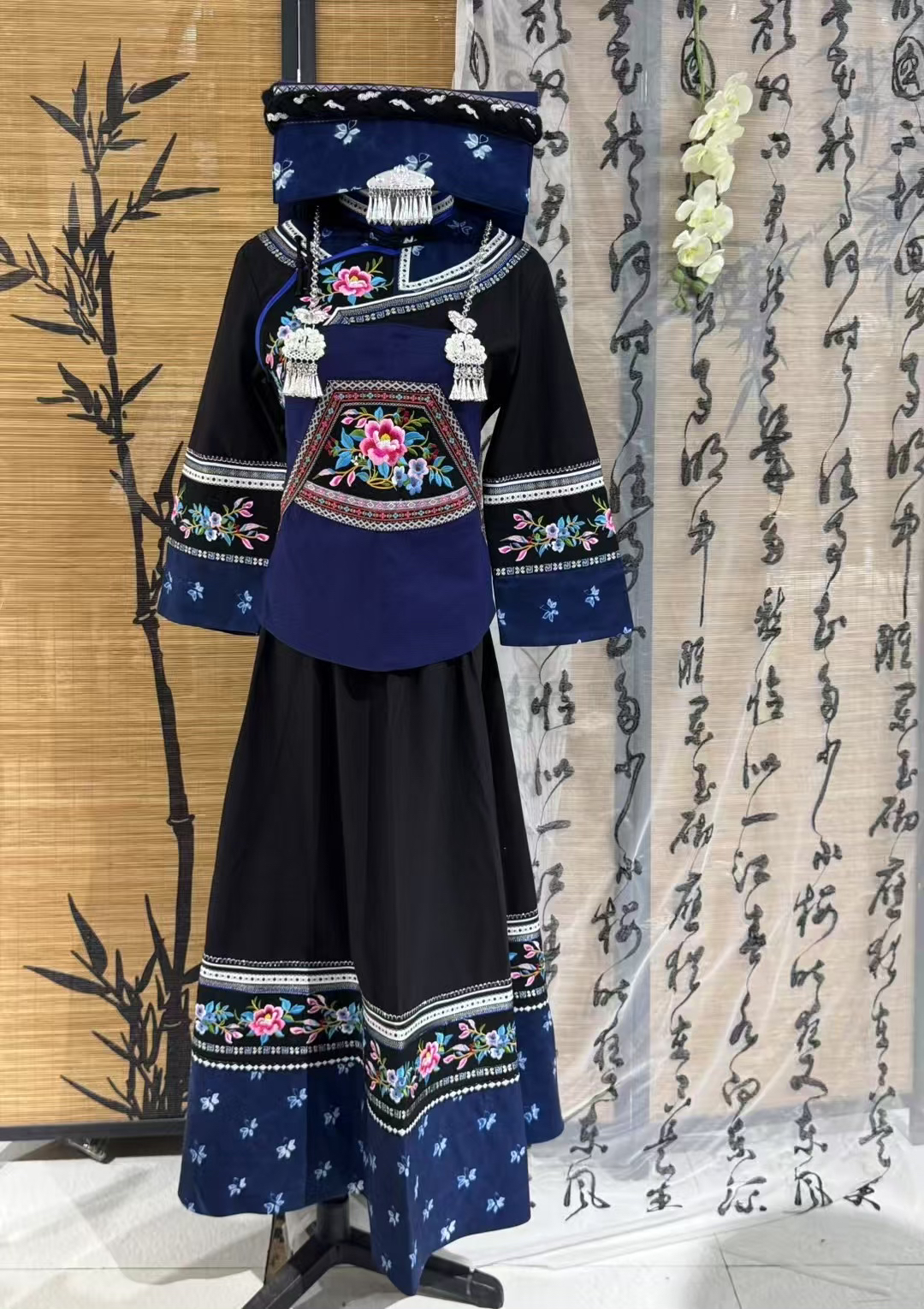 云贵川布依族壮族纯棉土布套装389