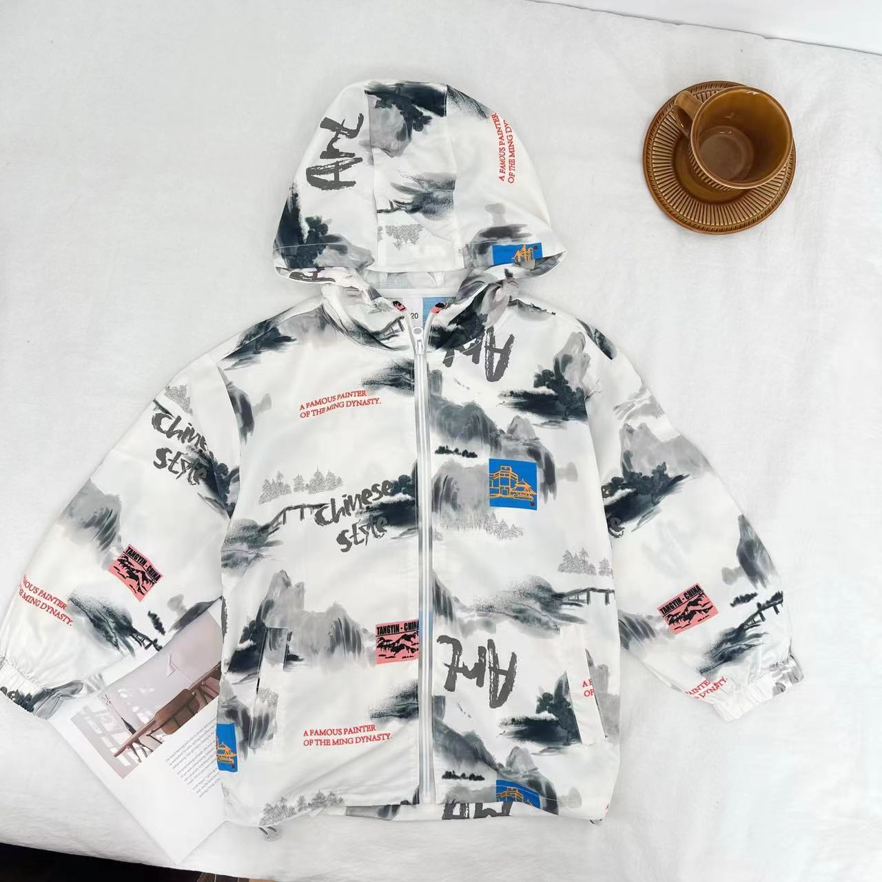 儿童2025夏季新款复古国风防晒衣(尺码偏大-按身高拍)B1908