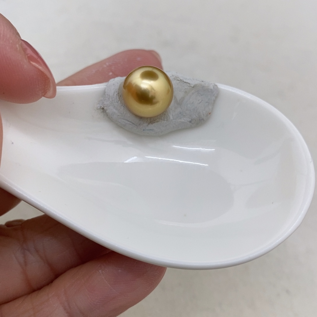 海水珍珠裸珠未镶嵌金珠10.9