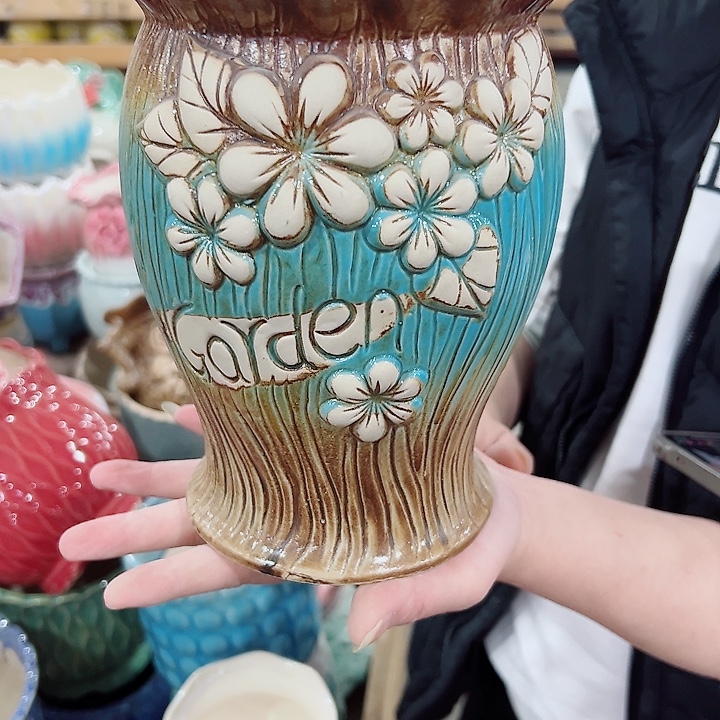 有孔.凑满10元发货多肉陶瓷花盆！