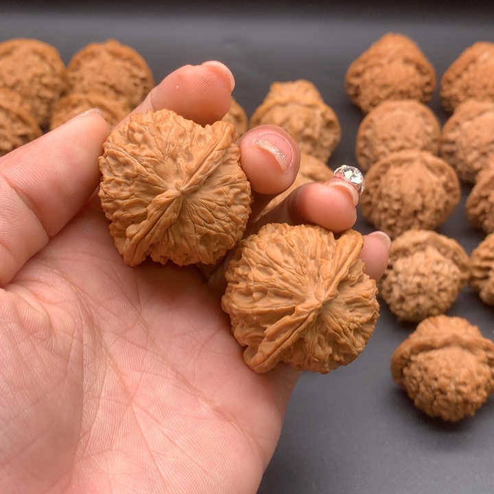 文玩核桃把件赵*伟三角白狮子
