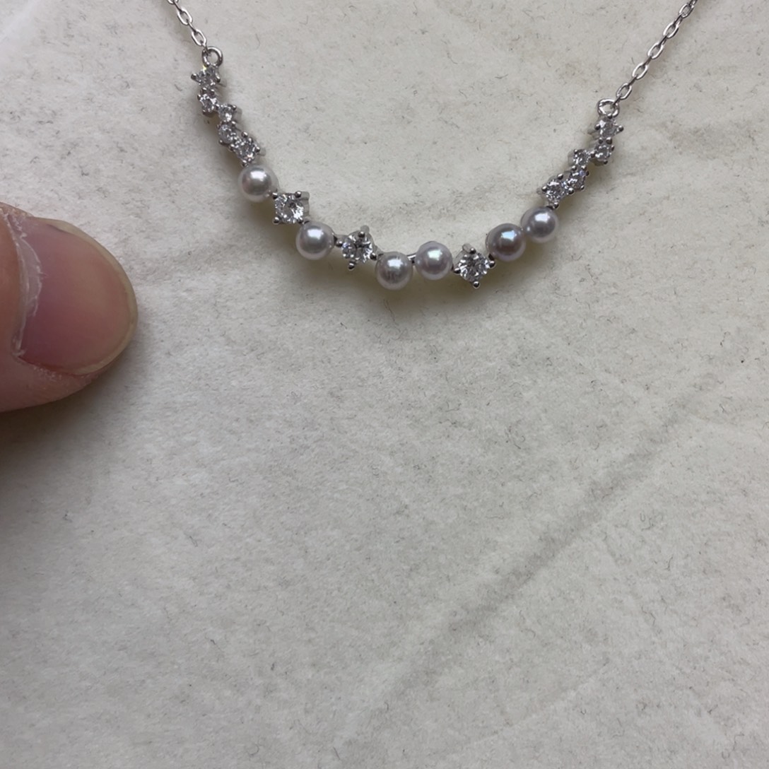 海水珍珠项链银S925镶嵌