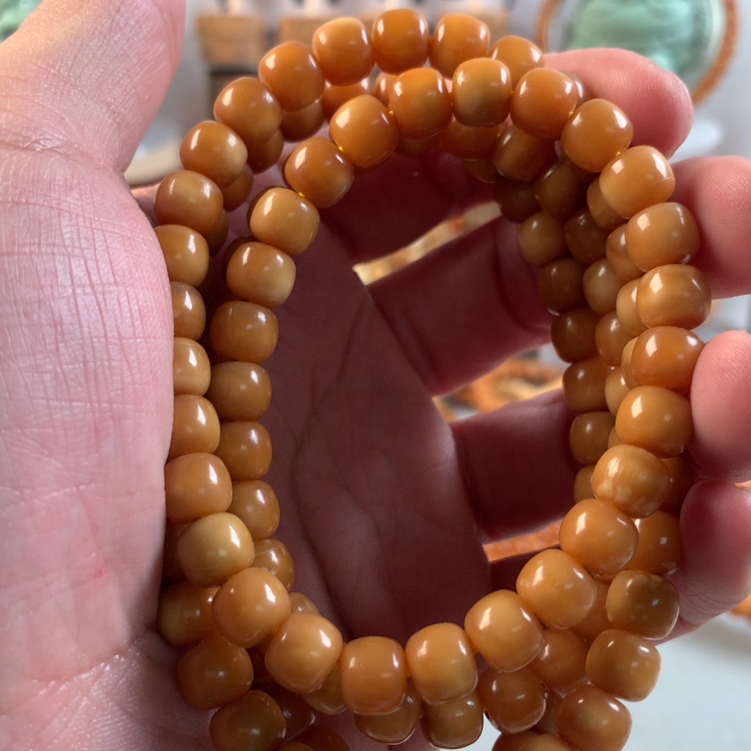 星月菩提吊坠日**金8×7玉化老邢脖挂