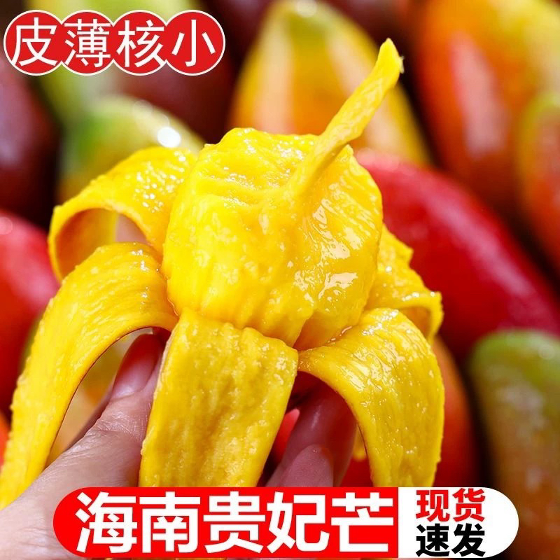 海南贵妃芒5斤10斤带箱需催熟后食用