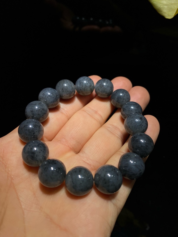 青花料手串 卡1.4厘米 新疆和田玉质地 