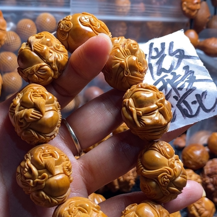 橄榄核吊坠蚊*鸟微上色