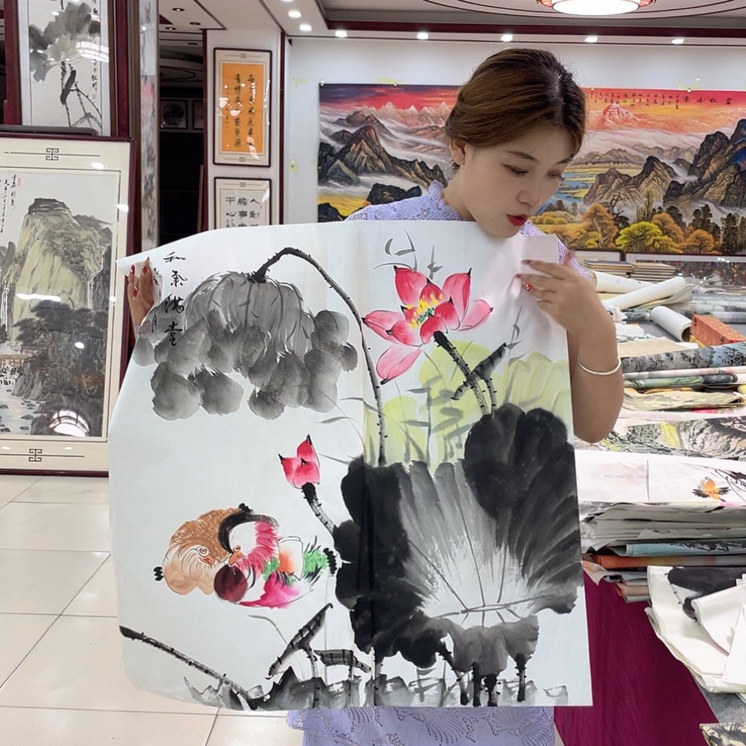 国画纯手绘国画山水花鸟