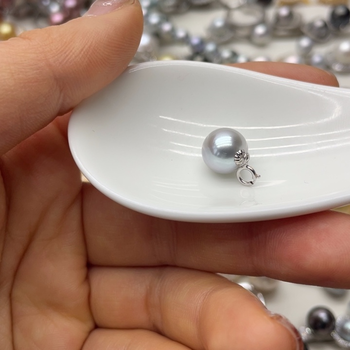 海水珍珠吊坠(不含链)18K金镶嵌