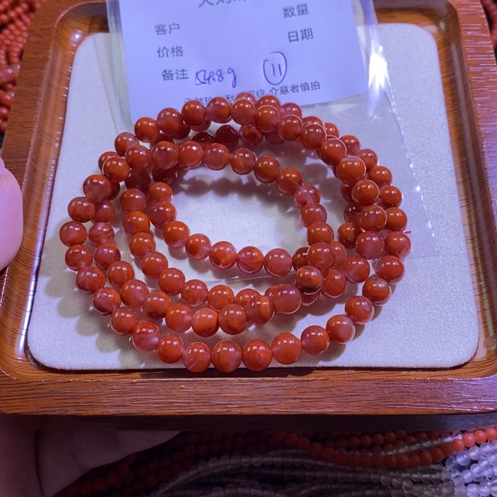 南红玛瑙未镶嵌手链