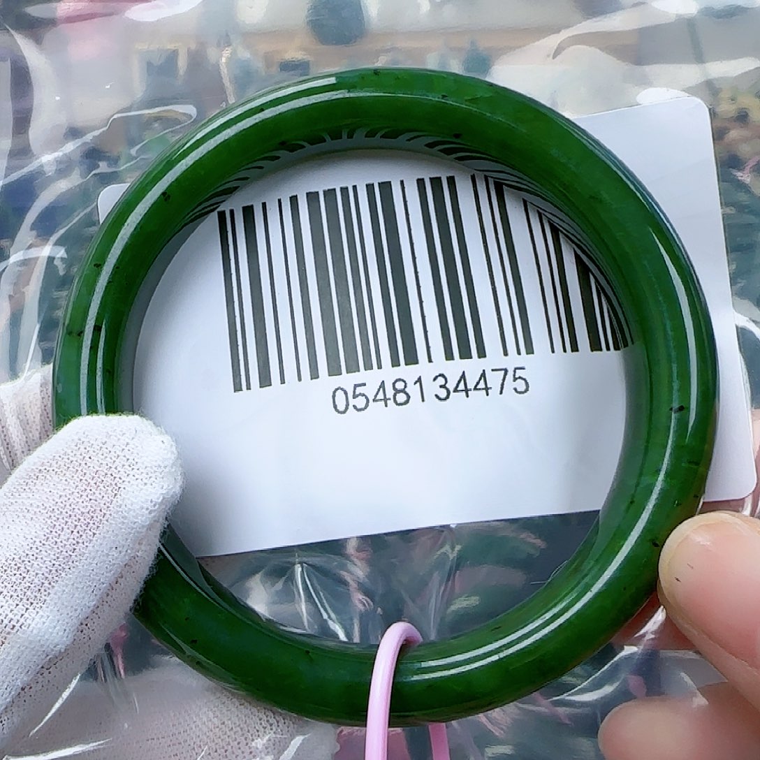 和田玉（碧玉）手镯未镶嵌6061