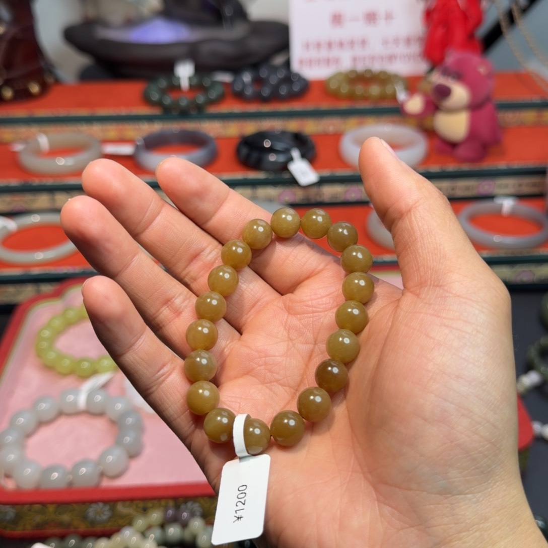 和田玉手串未镶嵌?***?和田玉卡10一条串分3份上链接