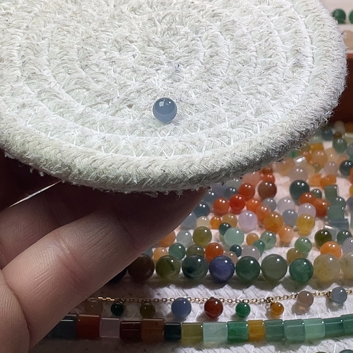 翡翠散珠未镶嵌定制翡翠卡6.5