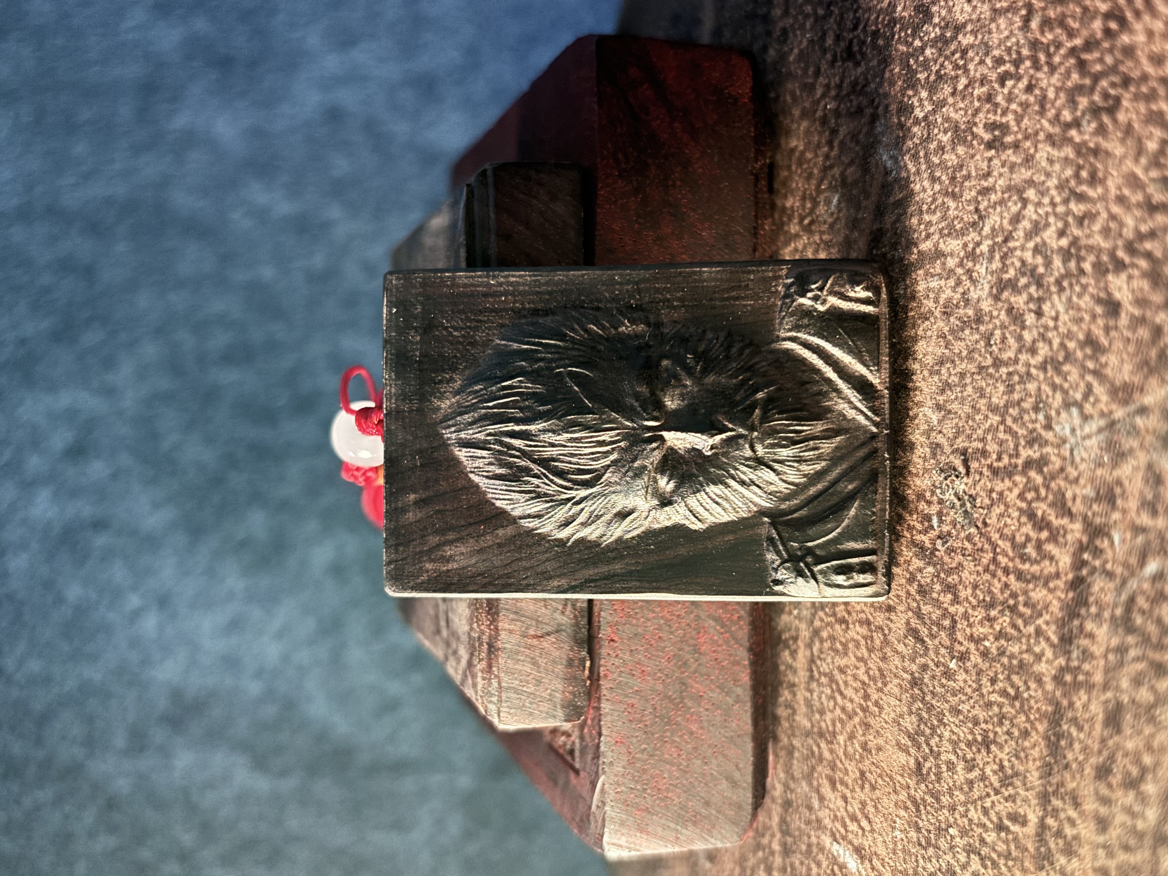 紫光檀定制木牌精雕