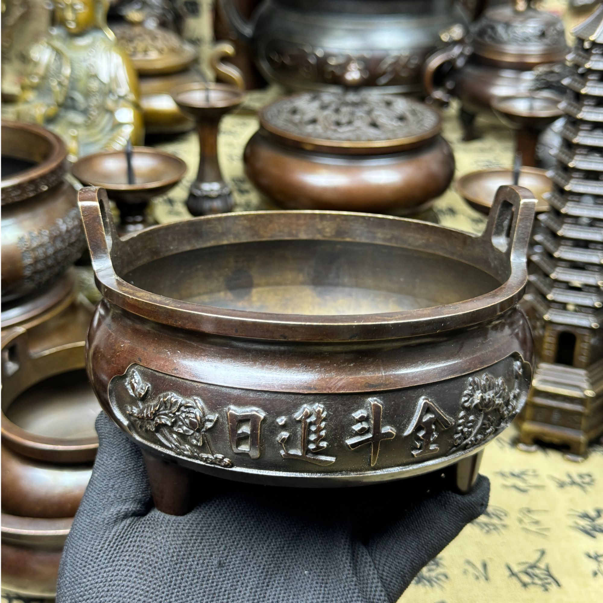 15公分口径日进斗金香炉