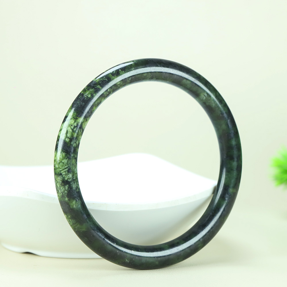 藏玉药王石手镯天然圆条叮当精品时尚多样性发货