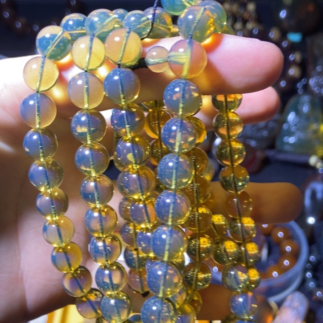 未镶嵌琥珀裸石天然缅甸琥珀项链