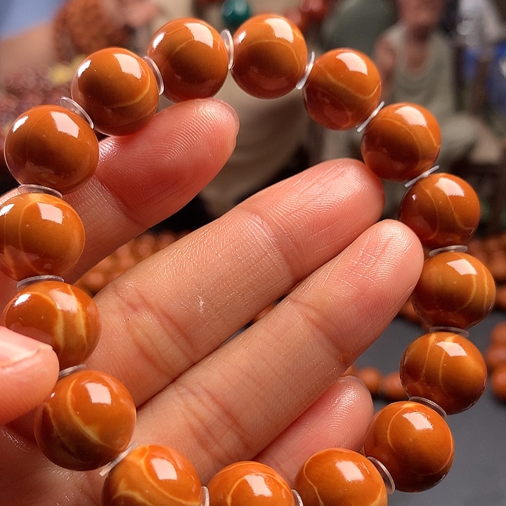 橄榄核手串1.3水晶核