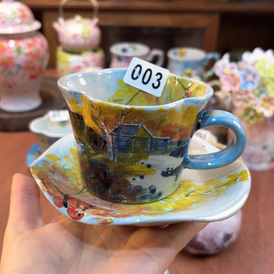 景德镇手绘高温釉下彩陶瓷茶具