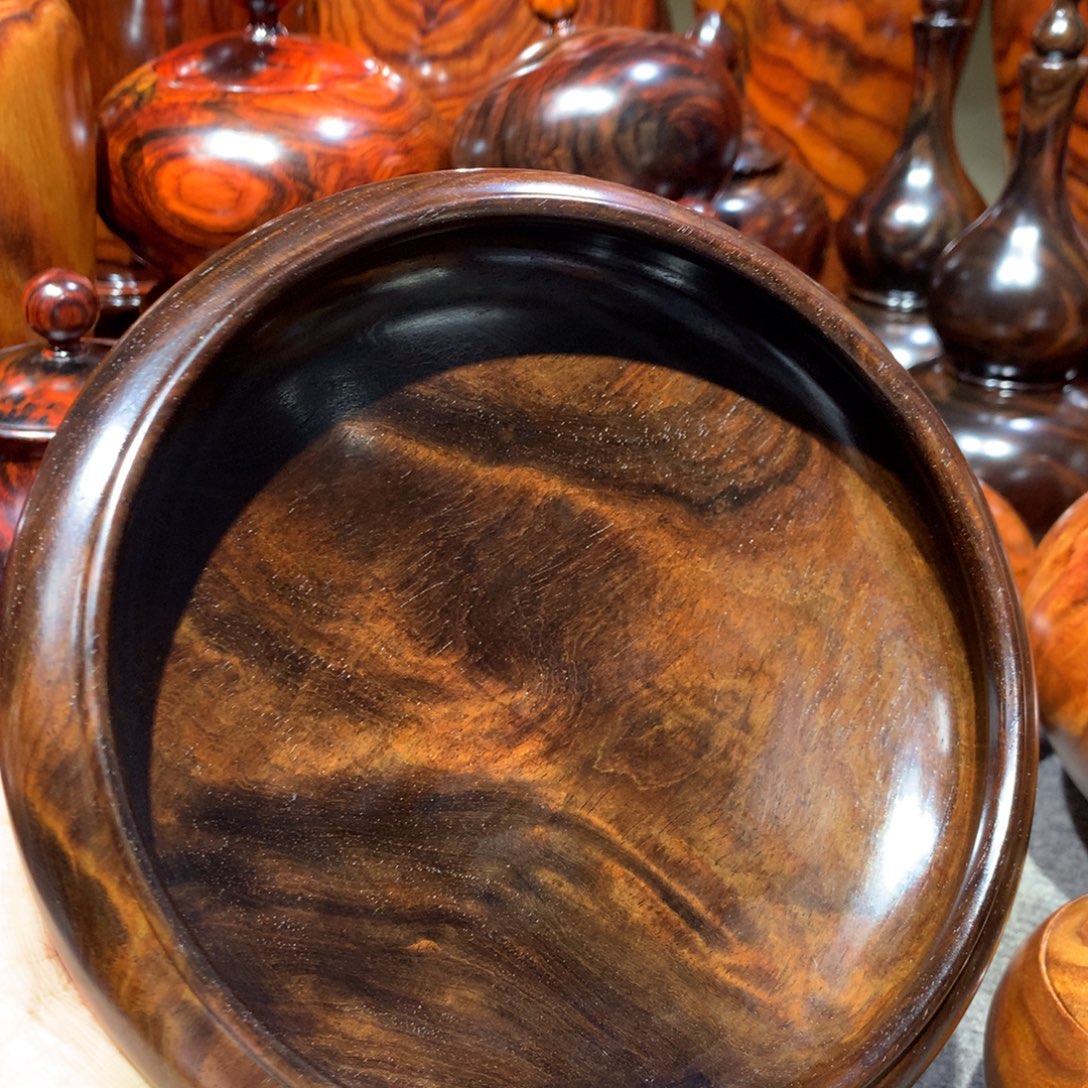 小***修木大红酸枝聚宝盆