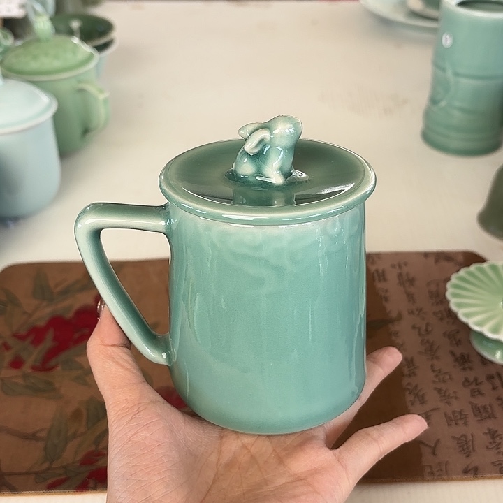 龙泉云间青瓷小米茶器