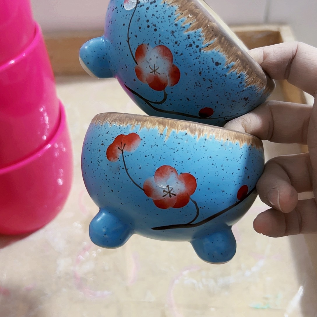 有孔外贸尾单陶瓷花盆凑单10米包邮