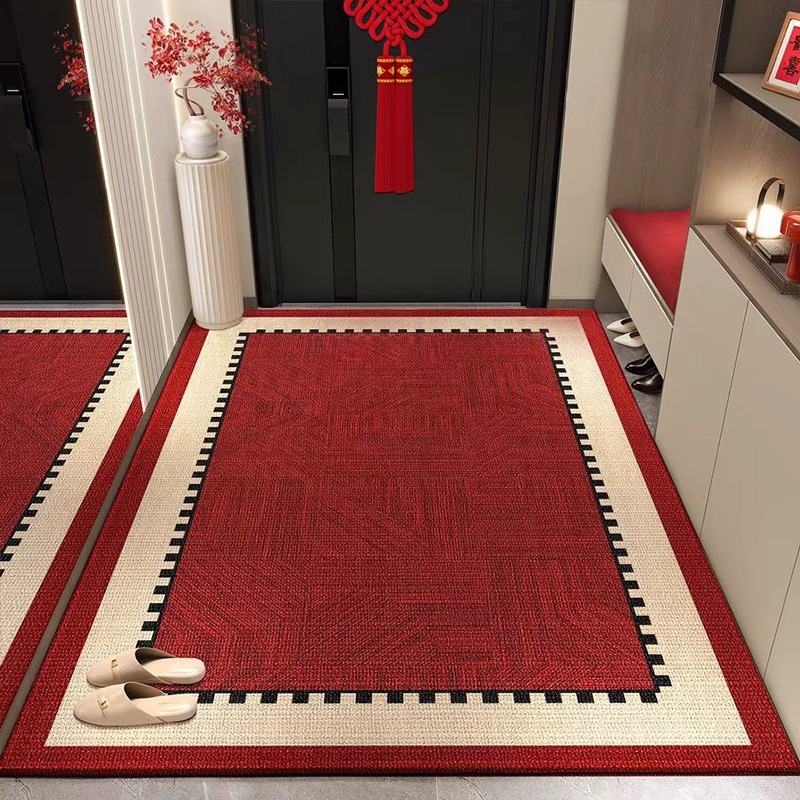 【红色亚麻】入户门地垫家用地垫防滑垫卫生间脚垫吸水防滑地垫玄关