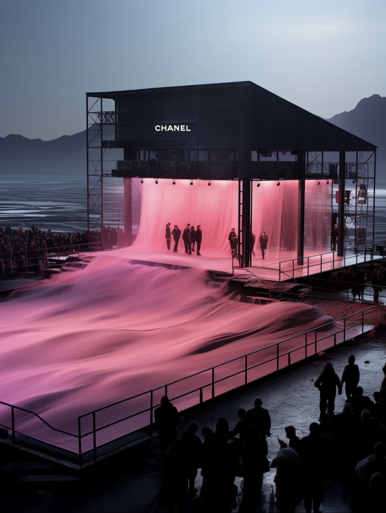 【TT-29】2025巴黎时装周秀场定制提花重工长裤 金花7723