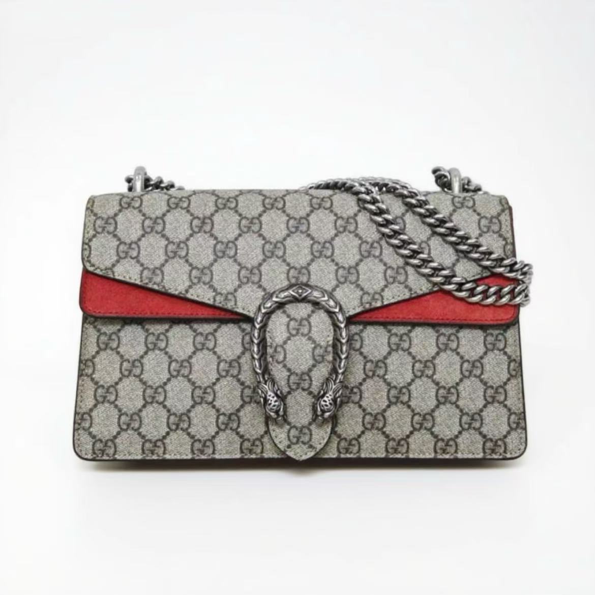 99新 GUCCI/古驰 酒神 红拼 中号