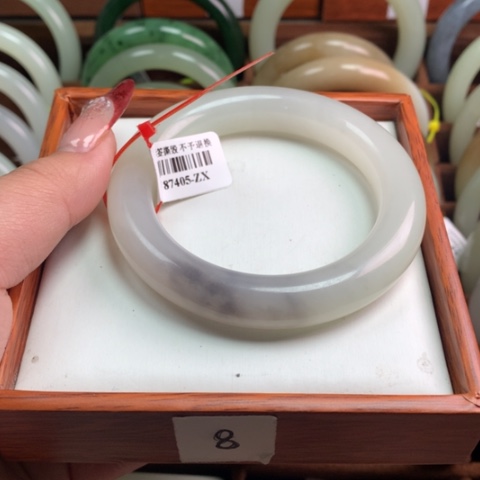 和田玉手镯未镶嵌55